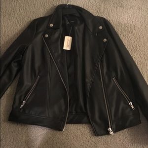 Black leather jacket